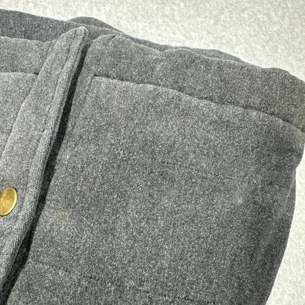 Billy Reid Quilted Chore Jacket Brass Snap Buttons Grey Men's Large(Fit Medium)